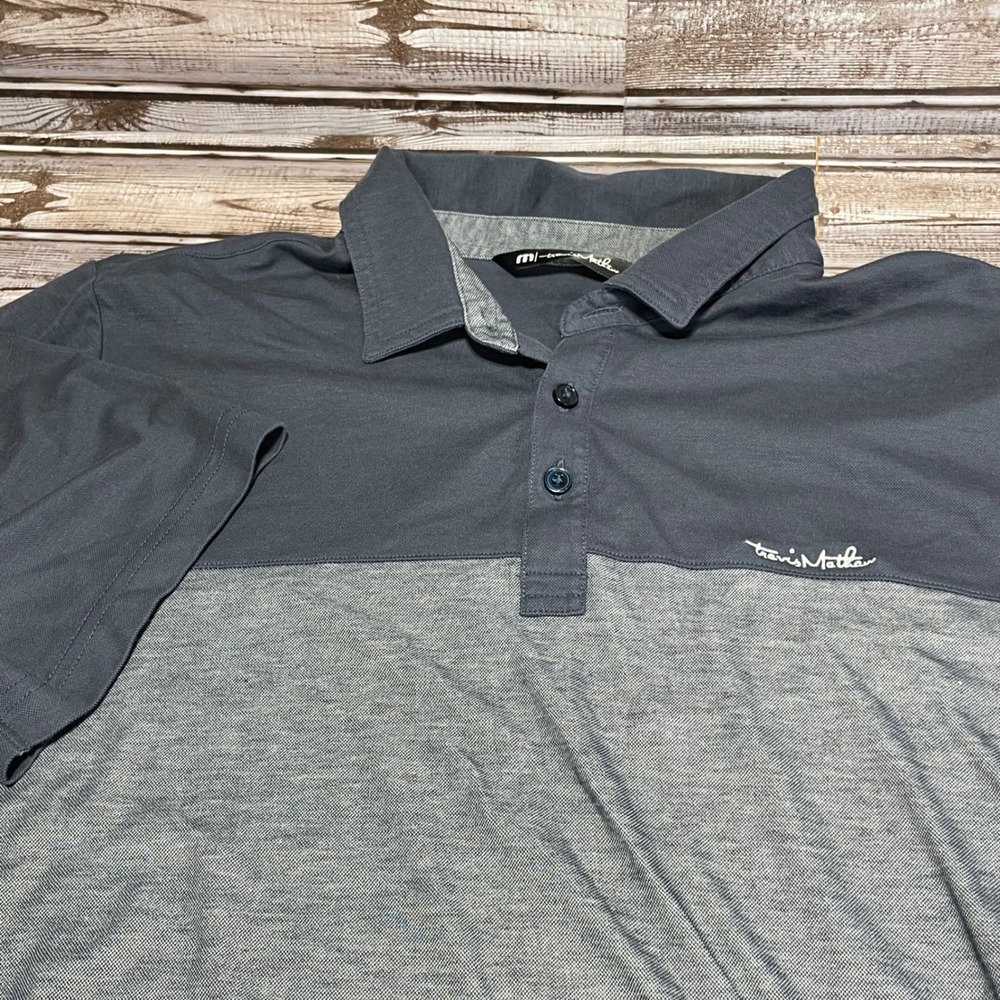 TravisMathew‎ Mens Polo Shirt Two Tone Short Sleeve Golf XL